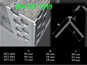 nẹp góc trát vữa