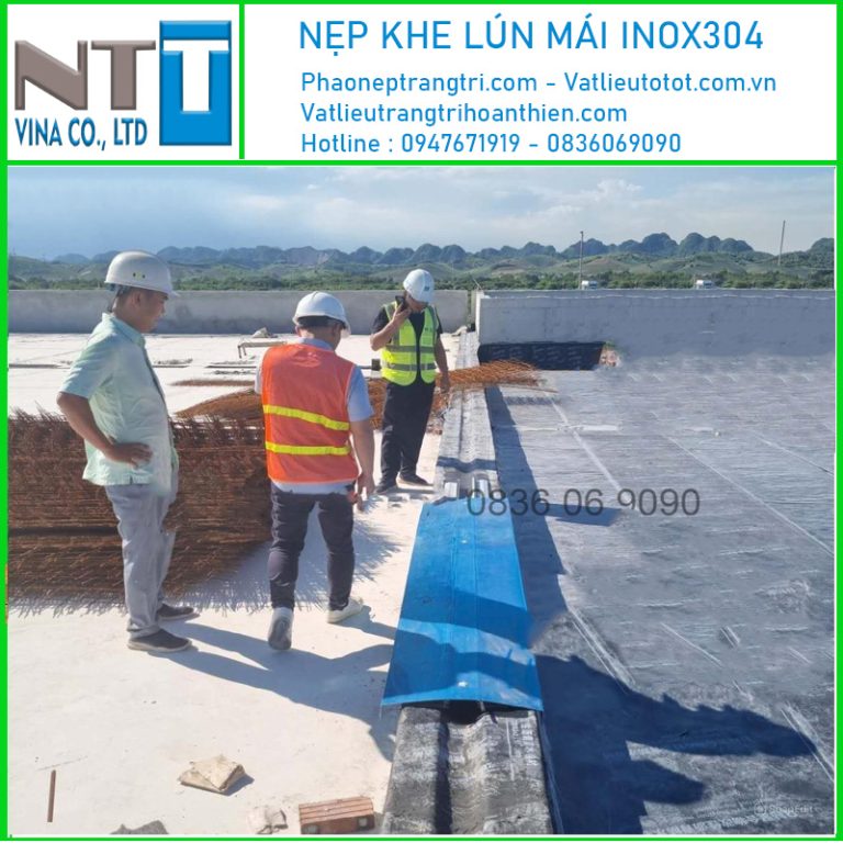 Nẹp khe lún mái nhà Inox304, nẹp khe nhiệt mái